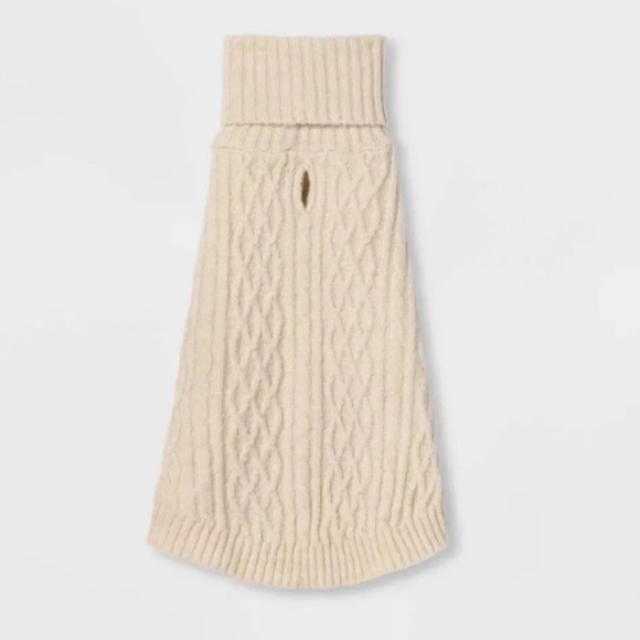 Boots & Barkley Cable Knit Turtleneck Cream Sweater - Picture 2 of 7